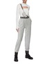 Figure View - Click To Enlarge - T BY ALEXANDER WANG - Logo waistband corduroy pants
