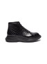 Main View - Click To Enlarge - ALEXANDER MCQUEEN - Croc-embossed leather combat boots