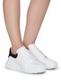 Figure View - Click To Enlarge - ALEXANDER MCQUEEN - Oversized contrast tab oversized court trainers