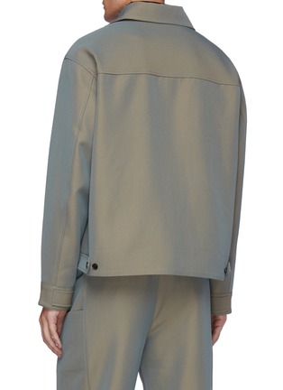 Back View - Click To Enlarge - FFIXXED STUDIOS - Kun holographic zip front shirt jacket