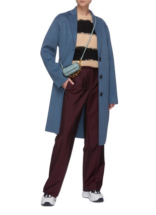 Figure View - Click To Enlarge - ACNE STUDIOS - Elastic waist wool mohair blend tailored pants