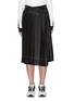 Main View - Click To Enlarge - ACNE STUDIOS - Wrap front pleated satin midi skirt