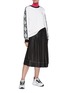 Figure View - Click To Enlarge - ACNE STUDIOS - Wrap front pleated satin midi skirt