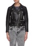 Main View - Click To Enlarge - ACNE STUDIOS - Cropped lambskin leather biker jacket