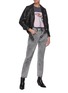 Figure View - Click To Enlarge - ACNE STUDIOS - Cropped lambskin leather biker jacket