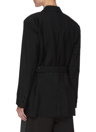 Back View - Click To Enlarge - ACNE STUDIOS - Oversized Point Collar Wool Flannel Shirt