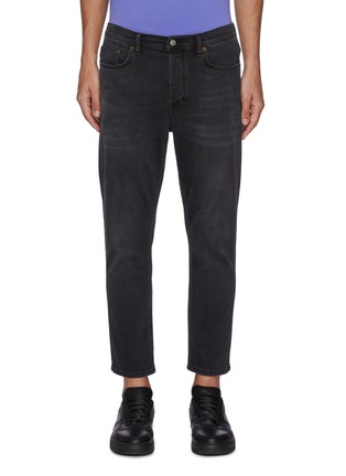 Main View - Click To Enlarge - ACNE STUDIOS - Black faded crop jeans