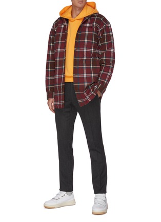 Figure View - Click To Enlarge - ACNE STUDIOS - Check Patch Pocket Flannel Shirt