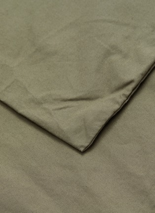 Detail View - Click To Enlarge - TEKLA - Organic cotton percale pillow case – Olive Green
