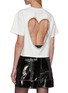 Back View - Click To Enlarge - AREA - Back heart cutout crystal embellished T-shirt