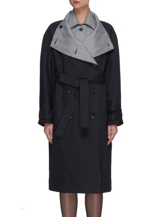 Main View - Click To Enlarge - FFIXXED STUDIOS - Double collar oversized trench coat