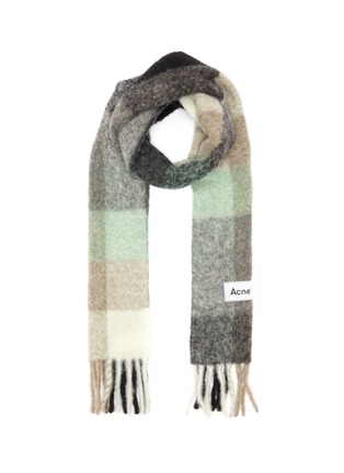 Main View - Click To Enlarge - ACNE STUDIOS - Check Fringe Scarf