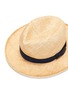 Detail View - Click To Enlarge - MOSSANT - Ribbon embellished linen Panama hat