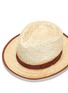 Detail View - Click To Enlarge - MOSSANT - Ribbon trimmed linen Panama hat