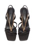 Detail View - Click To Enlarge - PEDDER RED - Ava chain detail strappy slingback heel leather sandals
