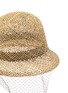 Detail View - Click To Enlarge - LAURENCE & CHICO - Net veil straw bucket hat