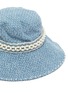 Detail View - Click To Enlarge - LAURENCE & CHICO - Pearl embellished denim bucket hat