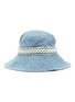 Main View - Click To Enlarge - LAURENCE & CHICO - Pearl embellished denim bucket hat