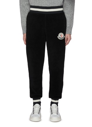 Main View - Click To Enlarge - MONCLER - 'Pantalone' logo patch fleece jogging pants