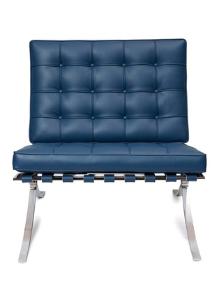 Main View - Click To Enlarge - KNOLL - Barcelona leather chair – Dark Blue, Mediterranea