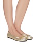 Figure View - Click To Enlarge - PEDDER RED - Jolisa' bow leather ballerina flats