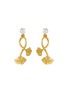 Main View - Click To Enlarge - OSCAR DE LA RENTA - Pearl Embellished Gingko Earrings