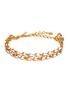 Main View - Click To Enlarge - OSCAR DE LA RENTA - Double Layer Gold Leaf Mother of Pearl Necklace