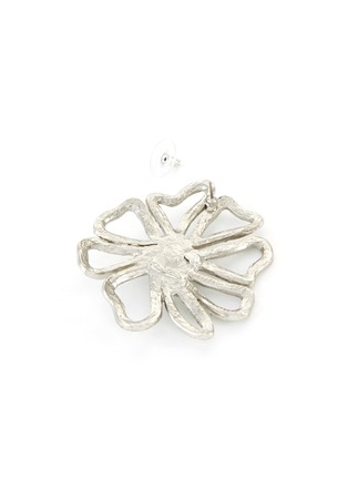 Detail View - Click To Enlarge - OSCAR DE LA RENTA - Swarovski crystal pavé floral earrings