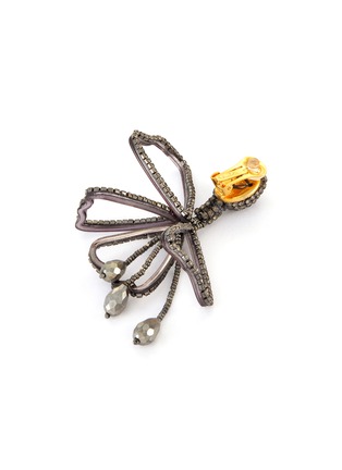 Detail View - Click To Enlarge - OSCAR DE LA RENTA - Pavé petal impatiens clip earrings