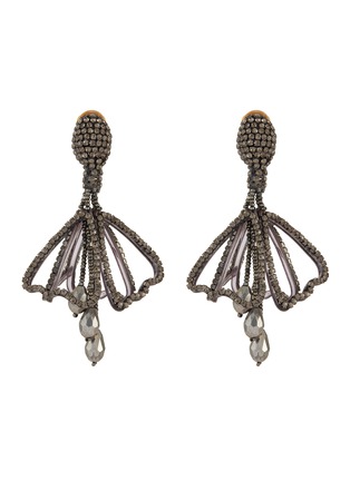 Main View - Click To Enlarge - OSCAR DE LA RENTA - Pavé petal impatiens clip earrings