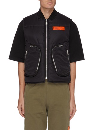 Main View - Click To Enlarge - HERON PRESTON - Zipped pockets nylon puffer vest
