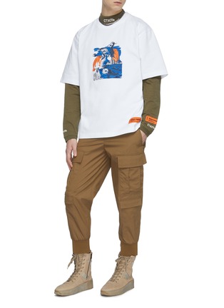 Figure View - Click To Enlarge - HERON PRESTON - Graphic print logo patch T-shirt