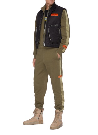 Figure View - Click To Enlarge - HERON PRESTON - Side tape drawstring waist trackpants