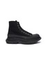 Main View - Click To Enlarge - ALEXANDER MCQUEEN - Tread' contrast sole canvas sneakers