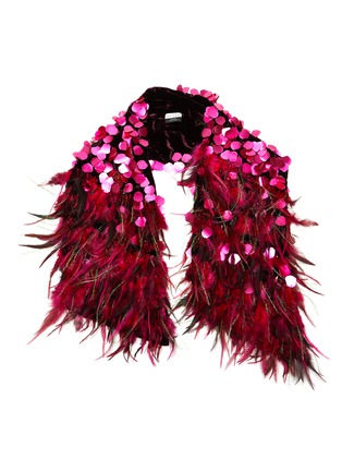 Main View - Click To Enlarge - DRIES VAN NOTEN - FAVYL' Sequin Feather Scarf