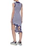 Back View - Click To Enlarge - PH5 - Boston asymmetric houndstooth jagged hem sleeveless midi dress