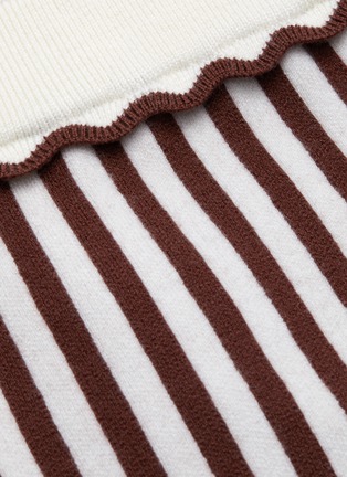 Detail View - Click To Enlarge - PH5 - Terry stripe curvy hem merino wool mini skirt