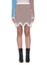 Main View - Click To Enlarge - PH5 - Terry stripe curvy hem merino wool mini skirt