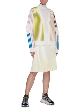 Figure View - Click To Enlarge - PH5 - Cannon oversized colourblock stripe merino wool cardigan