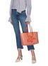 Figure View - Click To Enlarge - ANYA HINDMARCH - I Am A Plastic Bag slogan embroidered small tote bag