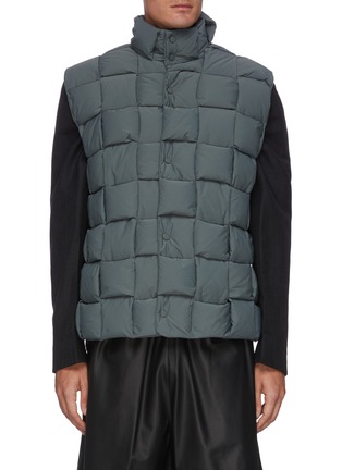 Main View - Click To Enlarge - BOTTEGA VENETA - Snap front intrecciato padded vest