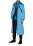 Figure View - Click To Enlarge - BOTTEGA VENETA - Waterproof washed nylon long parka coat