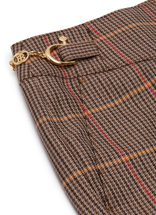  - BURBERRY - Checked flared leg wool pants