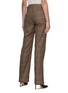 Back View - Click To Enlarge - BURBERRY - Checked flared leg wool pants