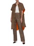 Figure View - Click To Enlarge - BURBERRY - Checked flared leg wool pants