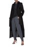 Figure View - Click To Enlarge - BURBERRY - Sleeve and hem tassel belted trench coat