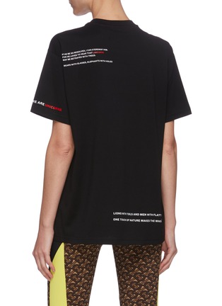Back View - Click To Enlarge - BURBERRY - Montage print cotton T-shirt