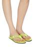 Figure View - Click To Enlarge - BALENCIAGA - Logo print leather thong sandals