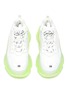 Detail View - Click To Enlarge - BALENCIAGA - 'TRIPLE S' Neon Sole Chunky Leather Sneakers