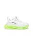 Main View - Click To Enlarge - BALENCIAGA - 'TRIPLE S' Neon Sole Chunky Leather Sneakers